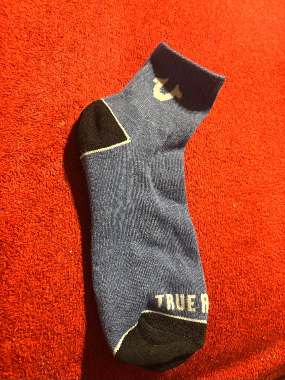 True Religion Men’s Blue Athletic Crew Sock size 8-11 new